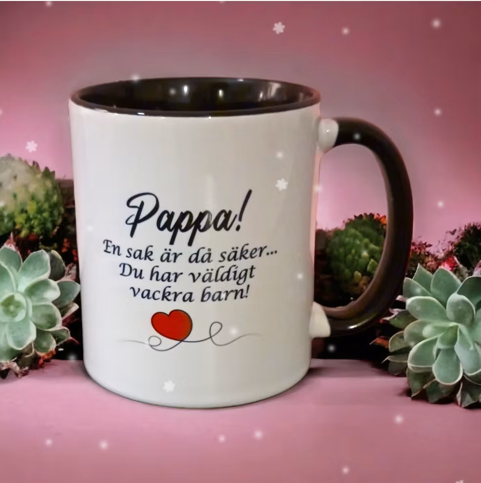 Mugg till pappa fars dag födelsedag present - www.bellebi.se