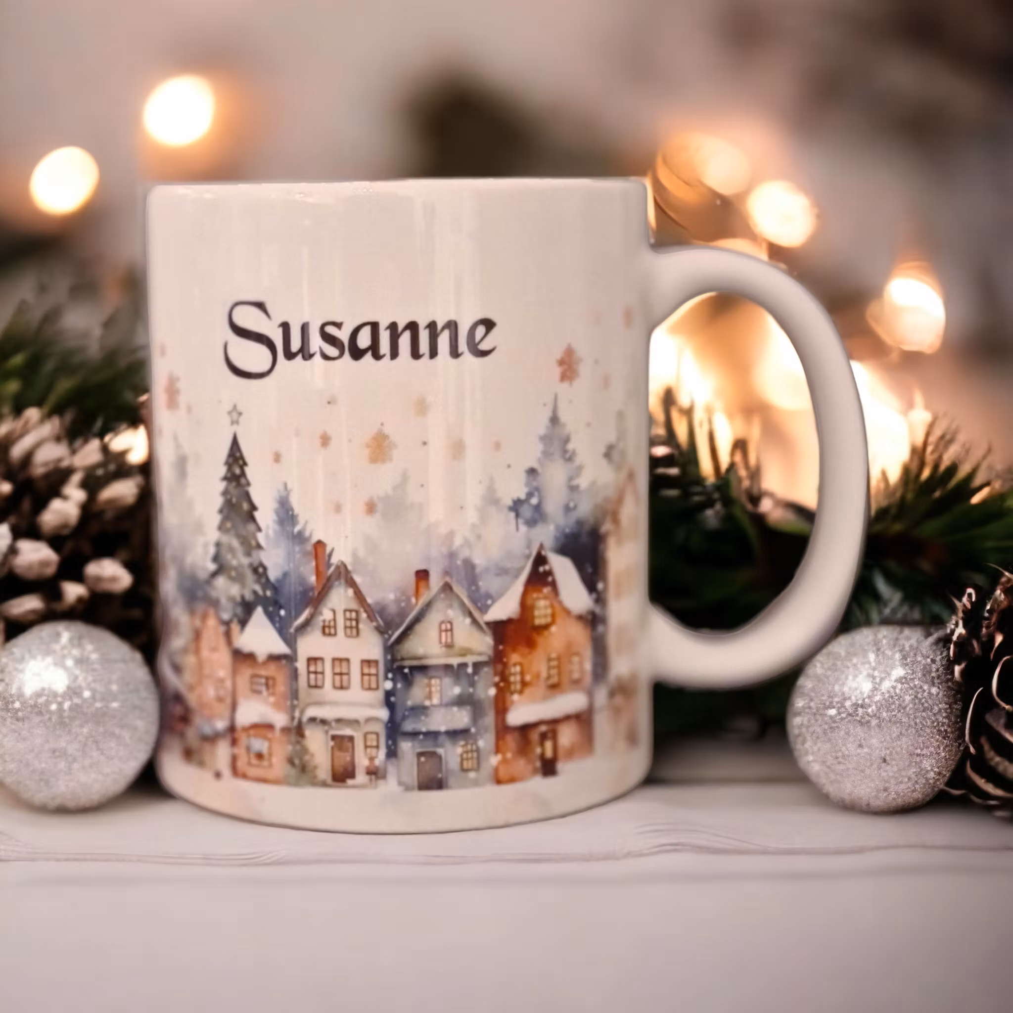 Personlig mugg med namn jul julklapp - www.bellebi.se