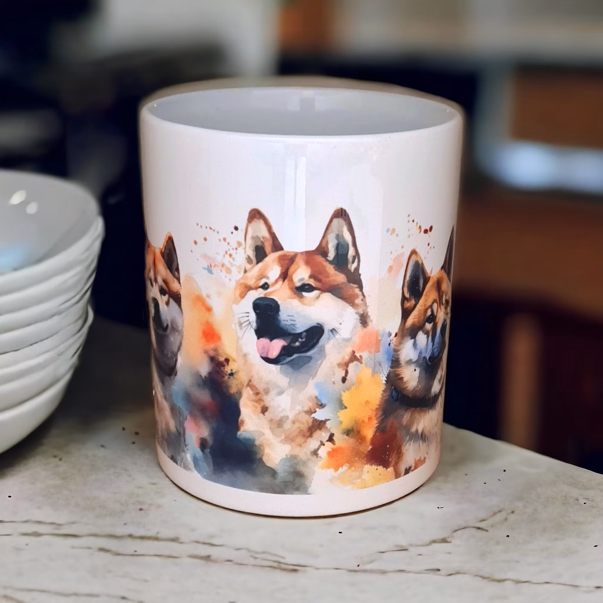 Mugg Akita hundras  - www.bellebi.se