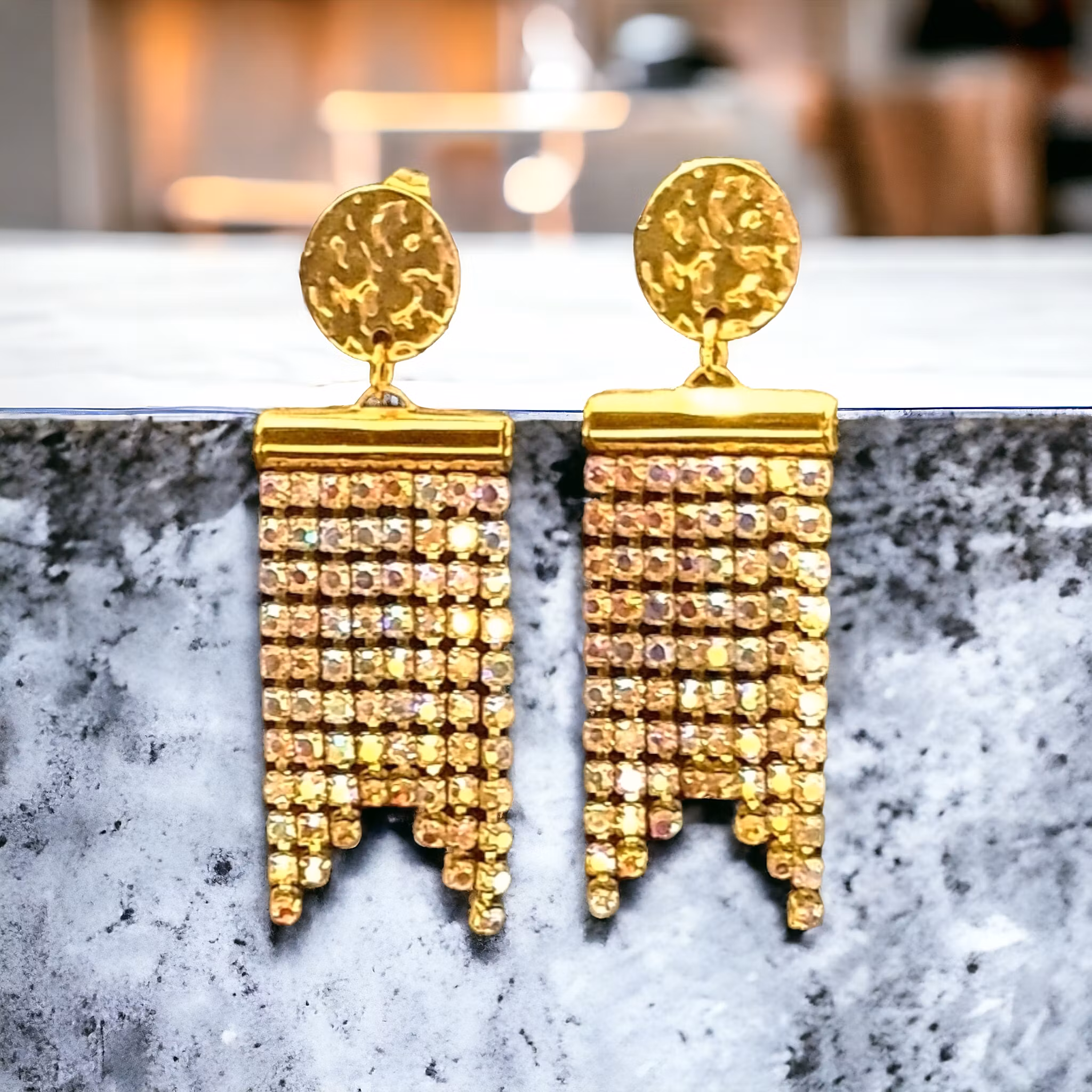 Örhängen med strass nyår - www.bellebi.se