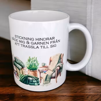 Mugg Stickning - Att inte trassla till sig