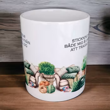 Mugg Stickning - Att inte trassla till sig