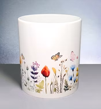 Sommarblommor och fjärilar - Mugg