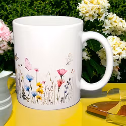 Sommarblomster och fjärilar