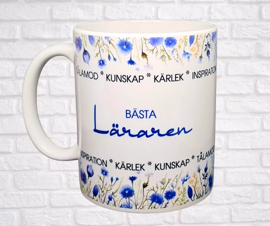 Mugg till bästa läraren, bellebi.se, student, examen, skolavslutning
