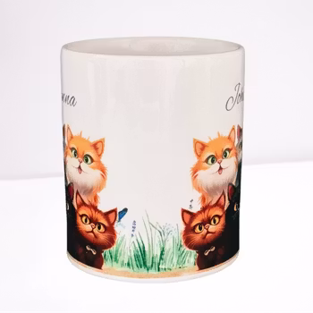 Personlig mugg med söta katter