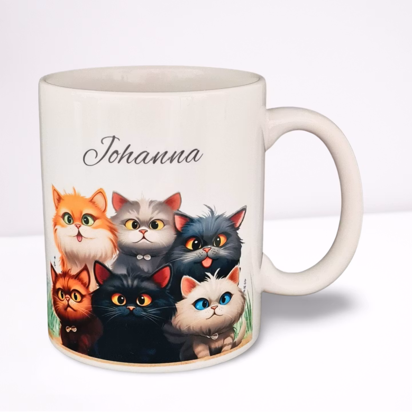 Personlig mugg med katter och namn - www.bellebi.se