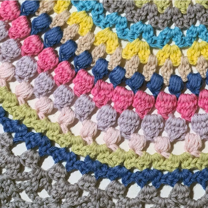 virkad rund duk mandala - bellebi.se