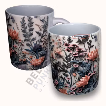 OBS! NEDSATT PRIS. Mugg - Blomstermotiv 2:a sortering
