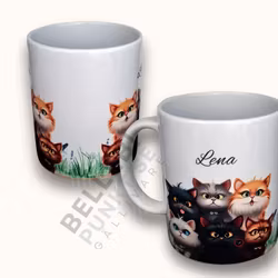 OBS! NEDSATT PRIS. Mugg - Kattmugg "Lena" 2:a sortering