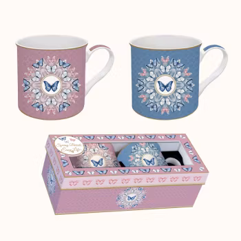 2-pack Muggar i presentbox Spring Parade