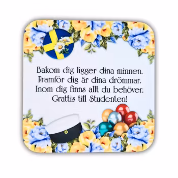 Glasunderlägg Student