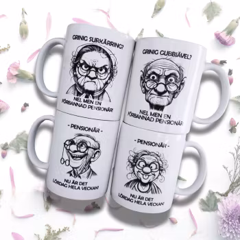 Mugg till pensionären - Grinig gubbjävel? Nej, men en förbannad pensionär