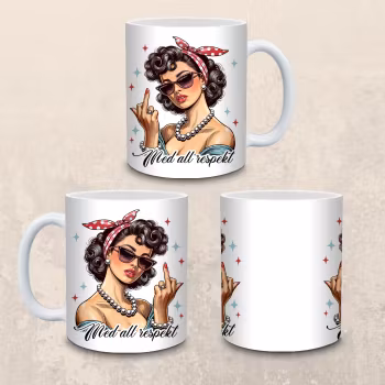 Med all respekt - Mugg med attityd