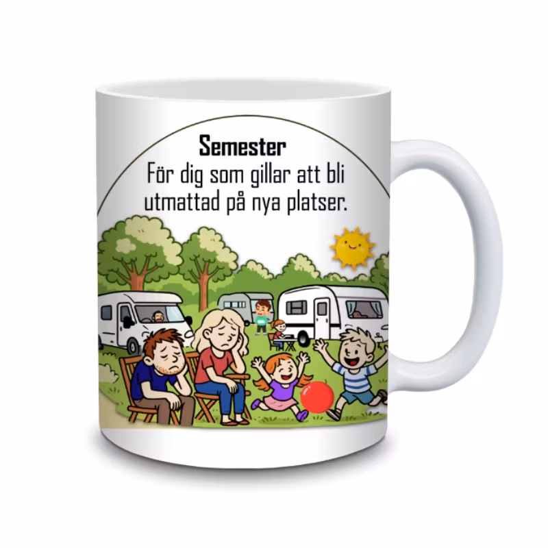 Semester. För dig som gillar att bli utmattad på nya platser - Mugg bellebi i Gällivare
