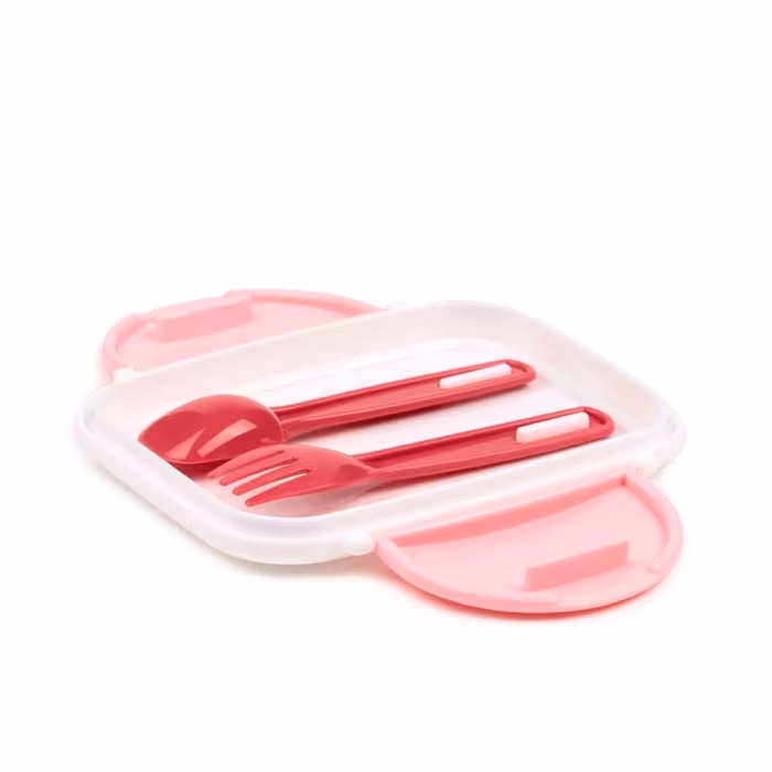 Lila/Rosa Bento lunchlåda med Mumin och Snorkfröken hos bellebi.se