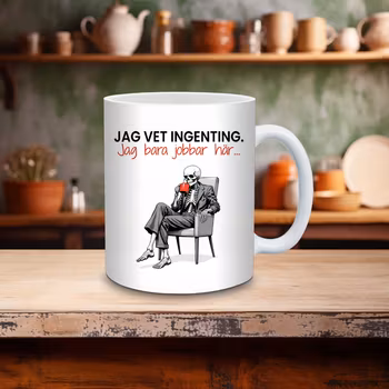 Mugg - Jag vet ingenting. Jag bara jobbar här.