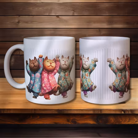 Mugg – Katter i pyjamas