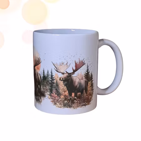 Mugg – Älg vid solnedgången