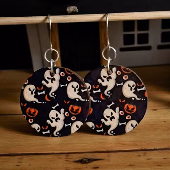 Örhängen Halloween - Med spöken