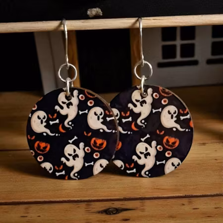 Örhängen Halloween - Med spöken