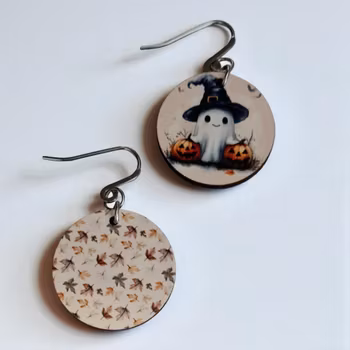 Örhängen Halloween - Med gulligaste spöket