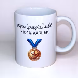 pappa [papp`a] = 100% KÄRLEK - Mugg till Fars Dag?