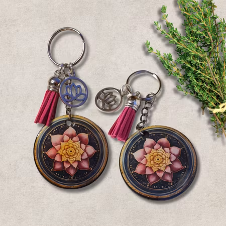 Nyckelring med Lotusblomma