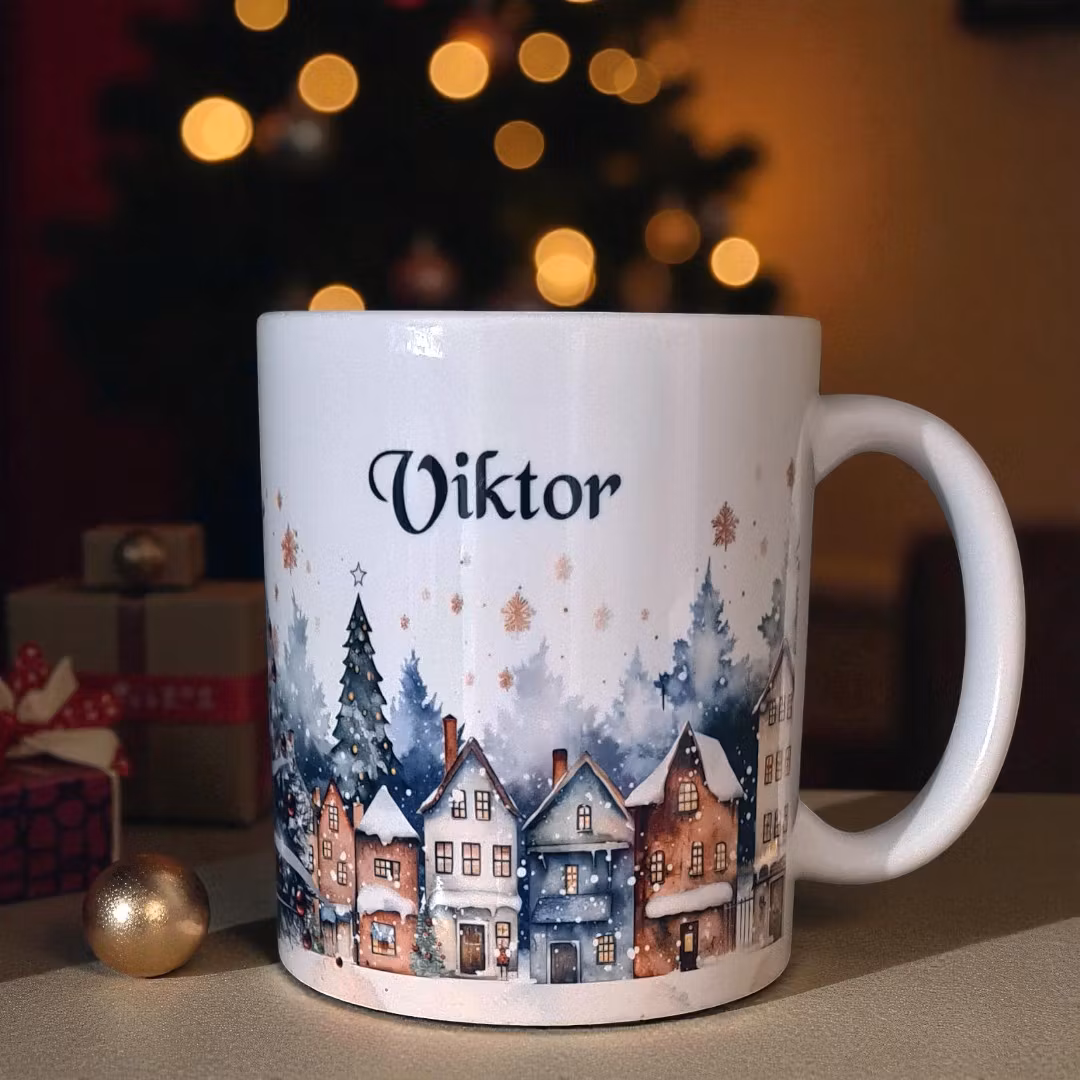 Jul - Vacker mugg med valfritt namn