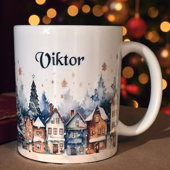 Jul - Vacker mugg med valfritt namn