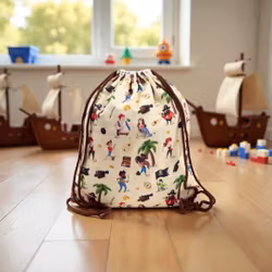 Till barnen -  Gymnastikpåse i bomull med dragsko