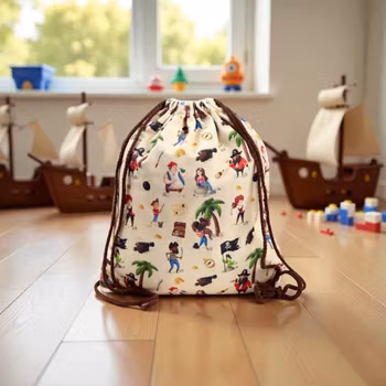 Till barnen -  Gymnastikpåse i bomull med dragsko