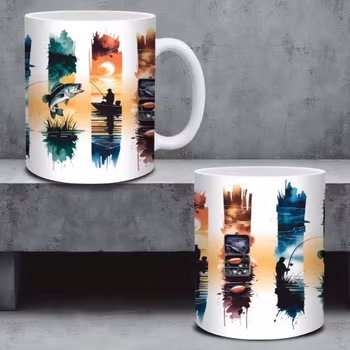 Mugg -  till storfiskaren i vackra färger