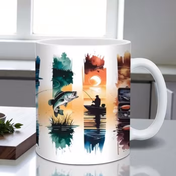 Mugg -  till storfiskaren i vackra färger