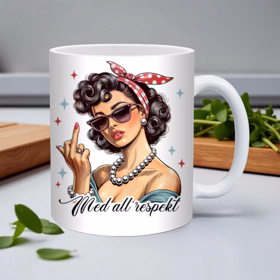 Med all respekt - Mugg med attityd