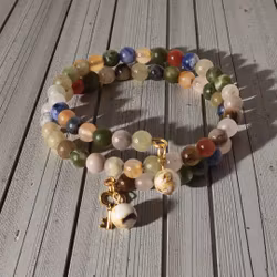 Armband med halvädelstenar - Memory wire