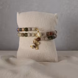 Armband med halvädelstenar - Memory wire