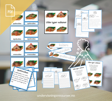 PDF Ulike typer vulkaner - vulkan undervisningsmateriell, flashcards og arbeidsark