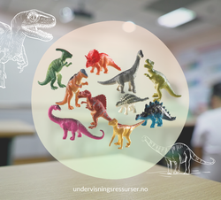 Dinosaur konkreter, sett 10 stk.