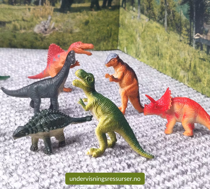 Dinosaur konkreter, sett 10 stk.