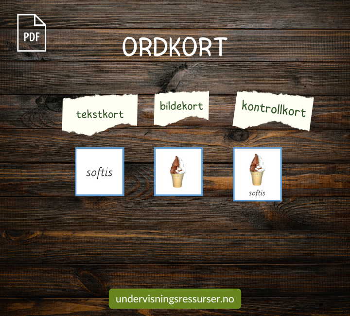 PDF Ordkort: 17. mai - kombiner ord med bilde