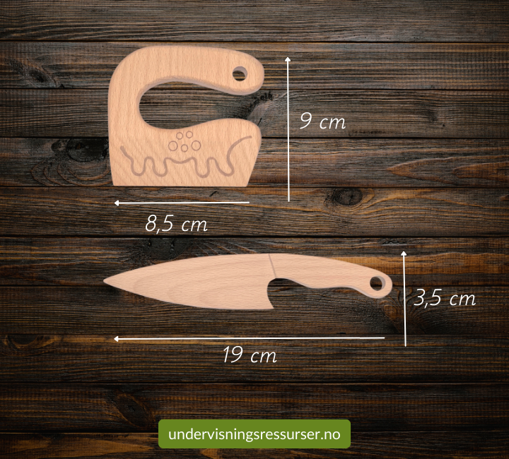 Barnevennlig kniv til matlaging - kniv i tre