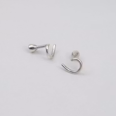 Labbodlad Rubin Mini Comfort Örhängen Återvunnet Silver