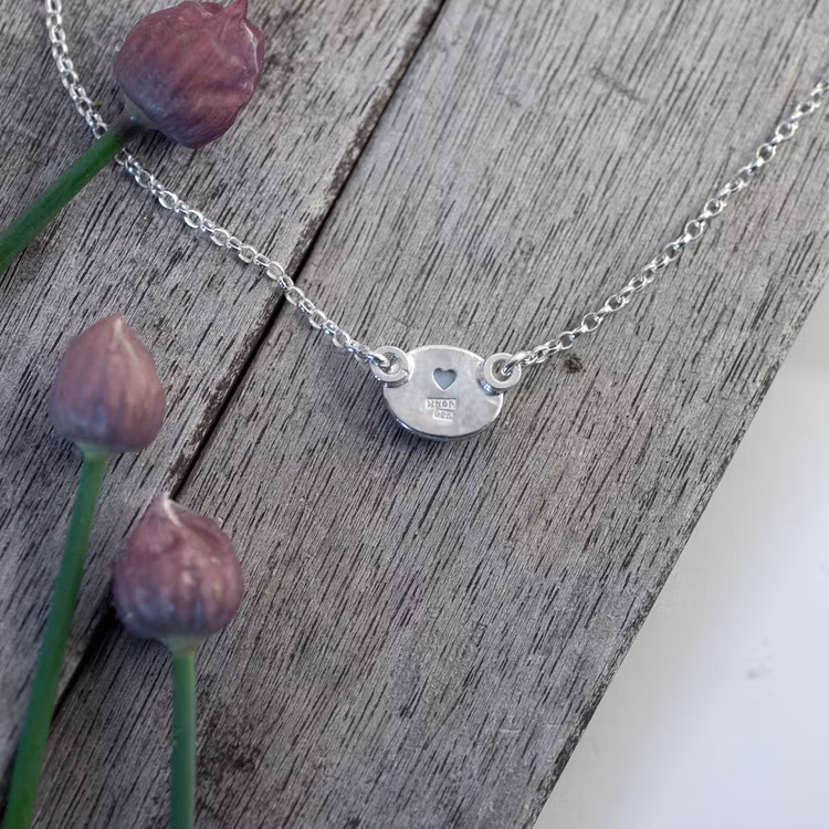 Halsband med Äkta Opal i Återvunnet Silver