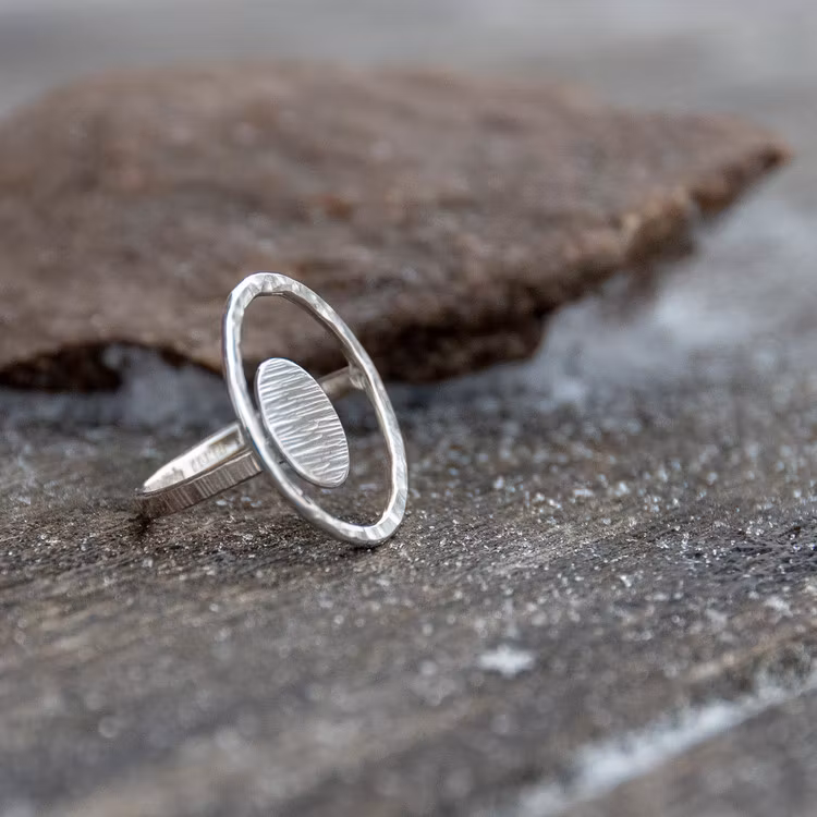 Halo - Justerbar Ring i Återvunnet Silver