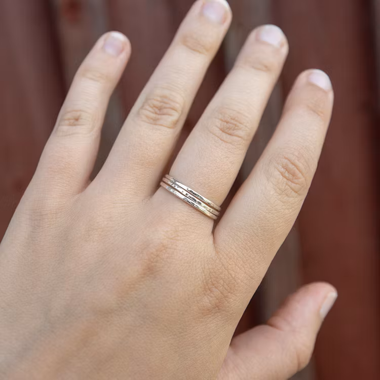 Tunn Ring 1,2 mm i Återvunnet Sterling Silver