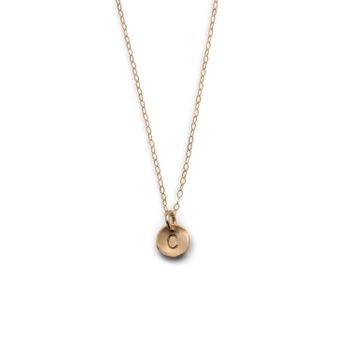 18K Halsband med bokstav i Återvunnet Guld Svala