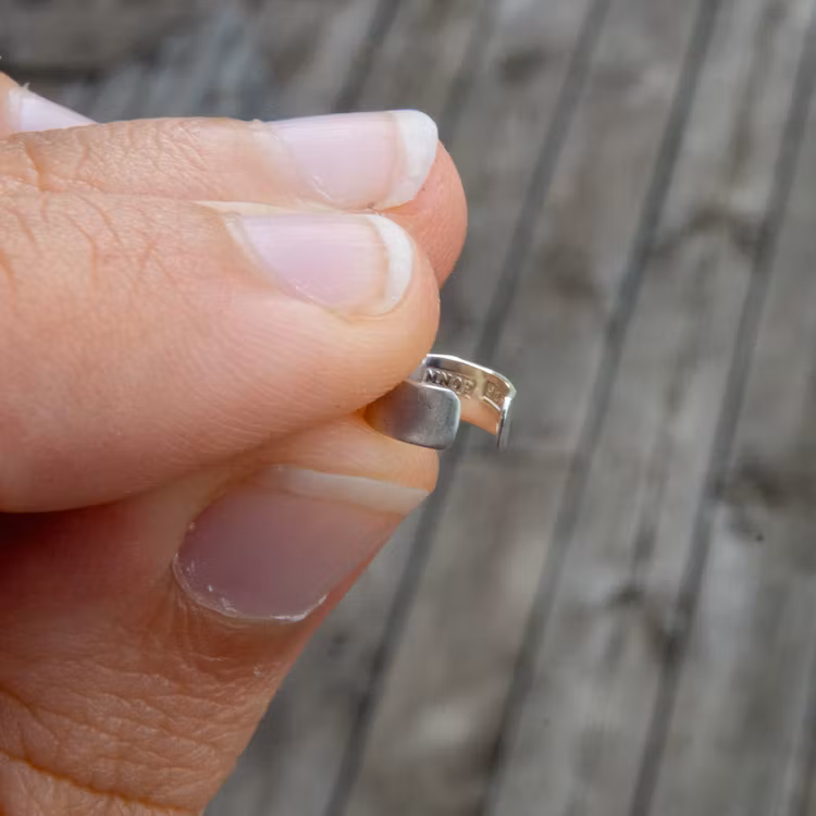 Ear Cuff Matt Örhänge i Återvunnet Silver