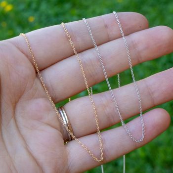 Kedja 18k Guld justerbar