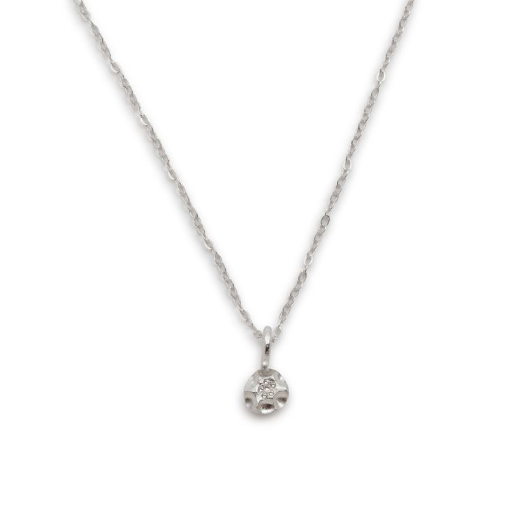 Handgjord Halsband Frö Återvunnet Silver Kedja